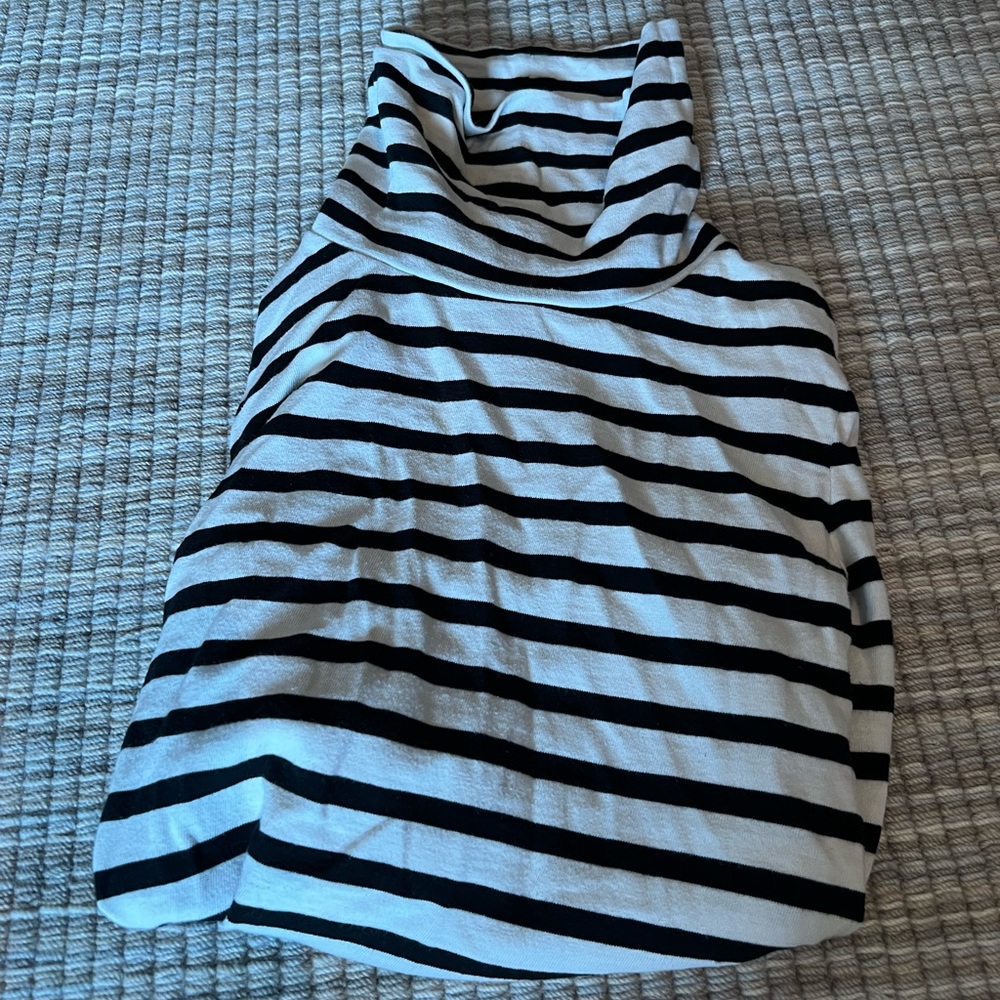 Veronica Beard Jean Striped Turtleneck